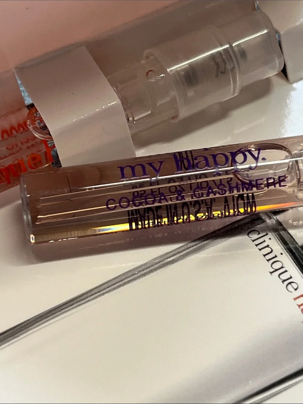Clinique My Happy Cocoa & Cashmere & Clinique Happy Sample Set 1.5 mL Each ✨